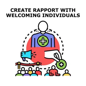Building trust and creating positive connections with people Stock Illustration