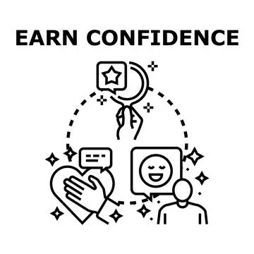 Building trust and earning customer confidence concept Ilustración de archivo