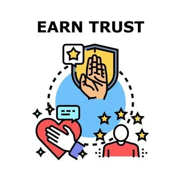 Building trust and loyalty with customer relationship management Stock Illustration