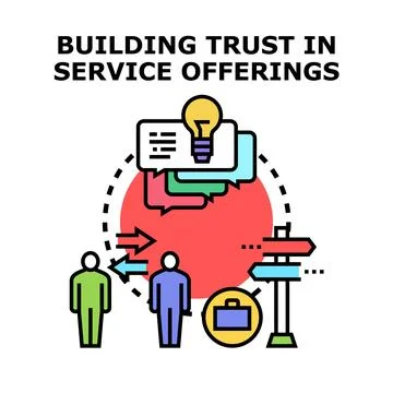 Building trust in service offering concepts and solutions Ilustración de archivo