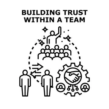 Building trust within a team and business collaboration Ilustración de archivo