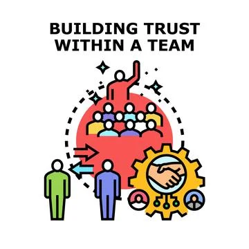 Building trust within a team and business collaboration Ilustración de archivo