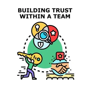 Building trust within a team concept vector Stock Illustration