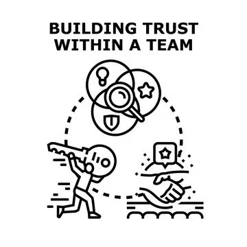 Building trust within a team concept vector Stock Illustration