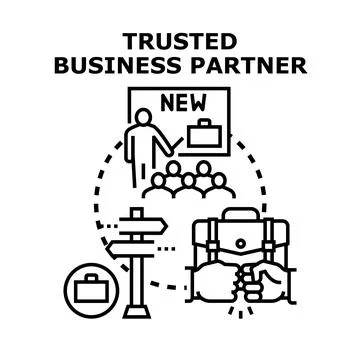 Building trusted business partner relationships for success Ilustración de archivo