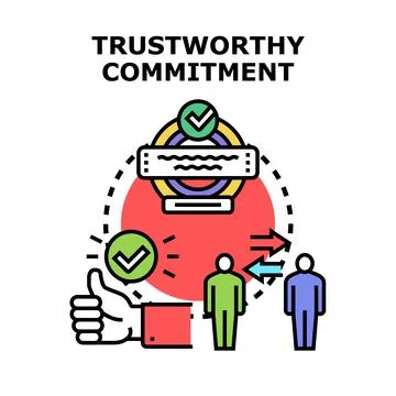 Building trustworthy commitment and strong business relationships Stock Illustration