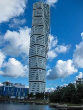 Building Turning Torso in Malmö 库存照片