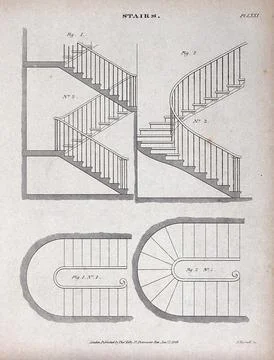 Building: two floor plans, showing the layout of joists, and details (below.. Ilustración de archivo