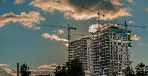 Building under construction, 4k timelapse Stock Footage 236567833