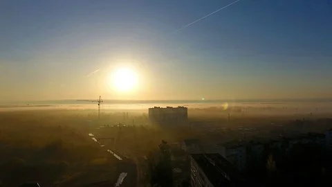 Building under construction and crane, aerial view Vídeo Stock 80455795