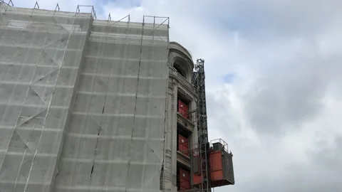 Building under construction and elevator Video stock 145289715