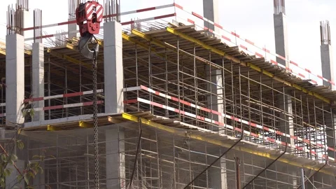 The building is under construction. The building is under construction Stock Footage 115363499