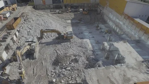 Building under construction in the city center of Basel, Switzerland. Stock Footage 120964636