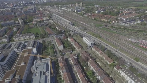 Building under construction in the city center of Basel, Switzerland. Stock Footage 120965450