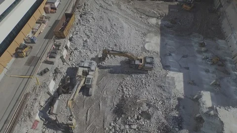 Building under construction in the city center of Basel, Switzerland. Stock Footage 120965731
