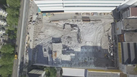Building under construction in the city center of Basel, Switzerland. Stock Footage 120965983