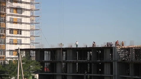 A building under construction Stock Footage 77481182