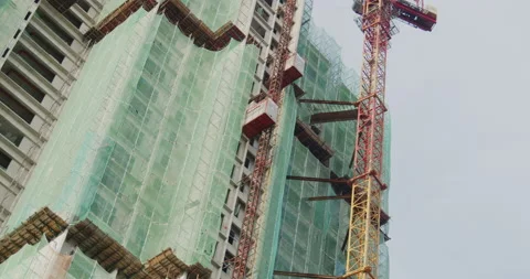 Building under construction Video stock 141859882