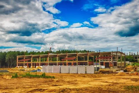 Building under construction with hdr effect Stock Photos