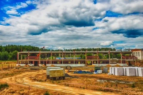 Building under construction with hdr effect Stock Photos