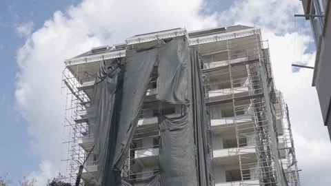 Building under construction industrial development construction site Stock Footage 267850386