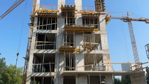 Building Under Construction in Legionowo Stock Footage 284829411
