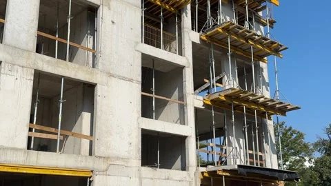 Building Under Construction in Legionowo Stock Footage 284829434