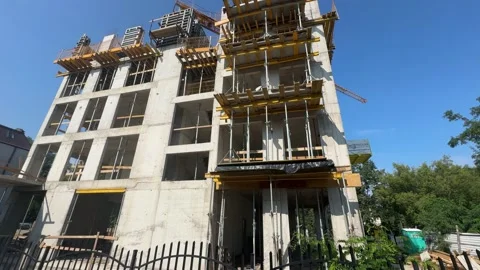 Building Under Construction in Legionowo Stock Footage 284829594