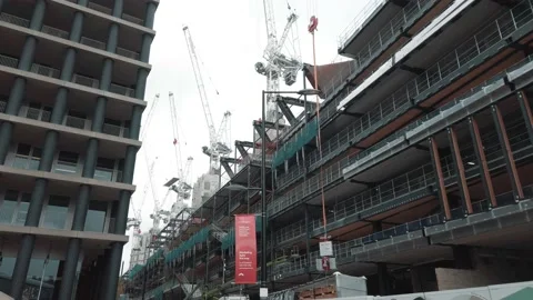 Building Under construction In London St Pancras 스톡 동영상 153638121