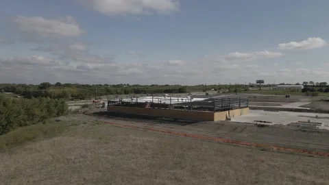 Building under construction, pan L to R Stock-Footage 165961903