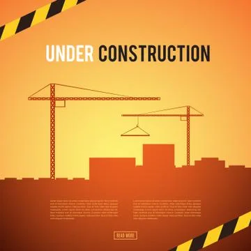 Building under Construction site Stock Illustration