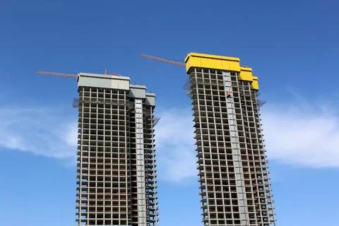 Building under construction-Skyscraper Stock Photos