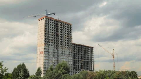 Building under construction. Time lapse. Stock Footage 157938901