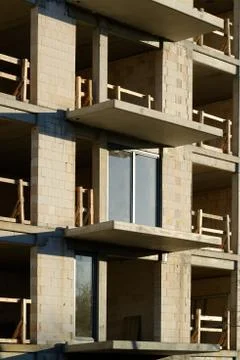A building under construction with a window Stock Photos