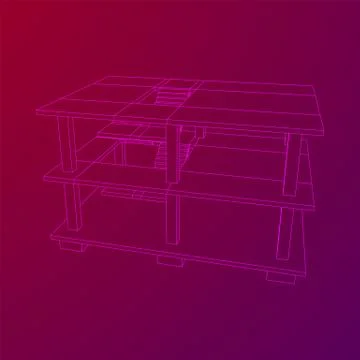 Building under construction wireframe Ilustración de archivo