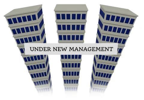 Building under new management Stock Illustration