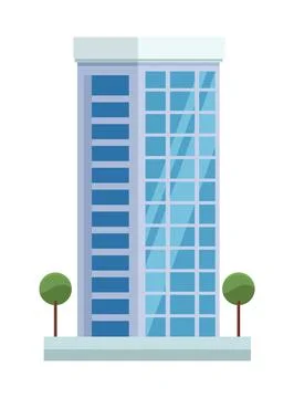 Building urban facade Ilustración de archivo