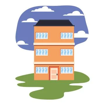 Building urban structure Ilustración de archivo