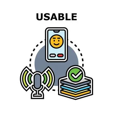 Building usable interface and user experience concept Stock Illustration