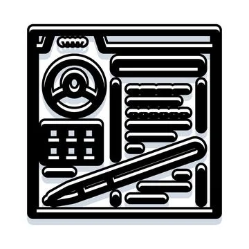 Building user interface for website and data management Stock Illustration