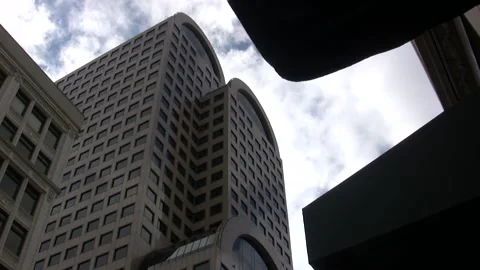 Building in Vancouver shot from below Stock Footage 159908848