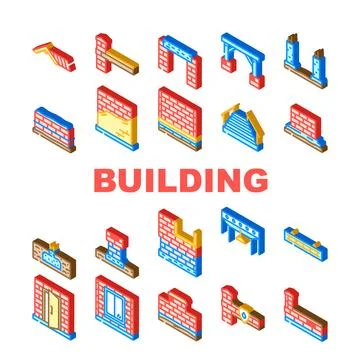 Building various construction elements for architectural design Stock Illustration