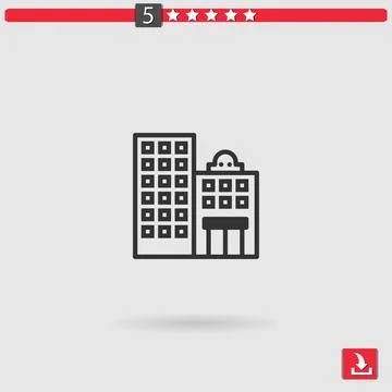 Building vector icon Stock Illustration