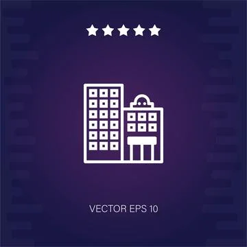 Building vector icon Ilustración de archivo