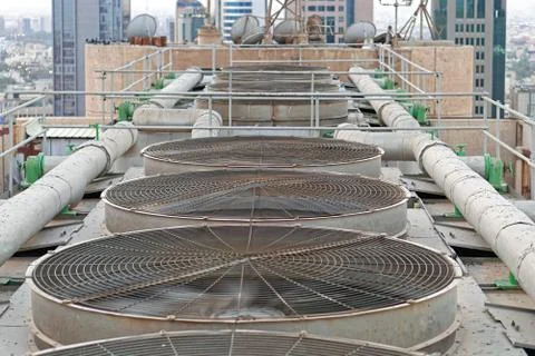 Building ventilation top Stock Photos