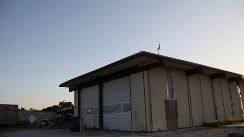 A building waiting to be torn down Stock Footage 95113178