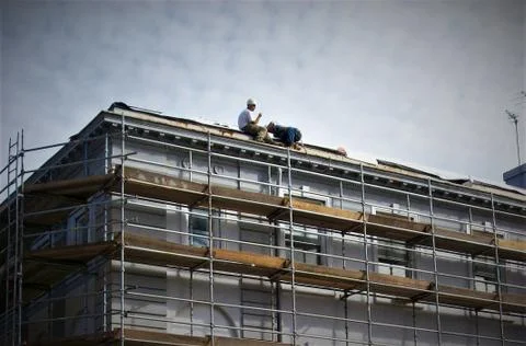 BUILDING WALL AND SKY Fotos Stock