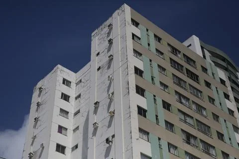 Building wall crack Fotos de archivo