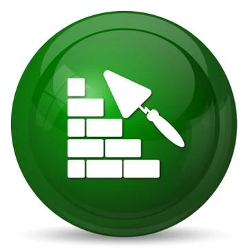 Building wall icon. Internet button on white background.. Ilustración de archivo