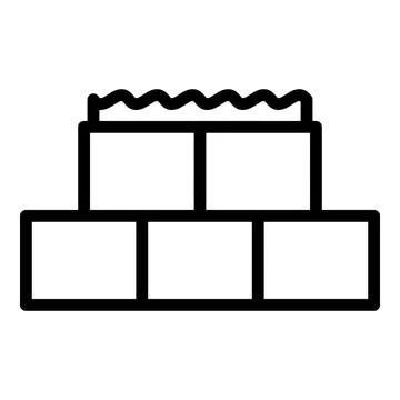 Building wall icon outline vector. Mix tool Ilustración de archivo
